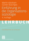 Buchcover Einführung in die Organisationssoziologie