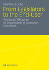 Buchcover From Legislators to the End-User