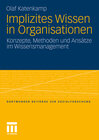 Buchcover Implizites Wissen in Organisationen