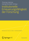 Buchcover Institutionelle Erneuerungsfähigkeit der Forschung