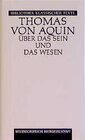 Buchcover Über das Sein und das Wesen. De ente et essentia