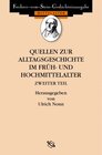 Buchcover Quellen zur Alltagsgeschichte im Früh- und Hochmittelalter II