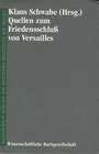 Buchcover Quellen zum Friedensschluss von Versailles
