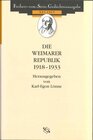 Buchcover Die Weimarer Republik 1918-1933