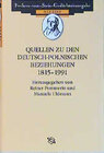 Buchcover Quellen zu den deutsch-polnischen Beziehungen 1815-1991