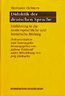 Buchcover Didaktik der deutschen Sprache