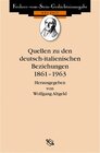 Buchcover Quellen zu den deutsch-italienischen Beziehungen 1861-1963