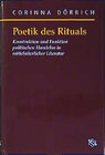 Buchcover Poetik des Rituals