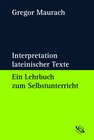 Buchcover Interpretation lateinischer Texte