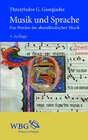 Buchcover Musik und Sprache