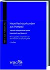 Buchcover Neue Rechtsurkunden aus Pompeji