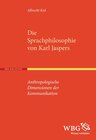Buchcover Die Sprachphilosophie von Karl Jaspers