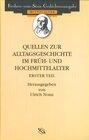 Buchcover Quellen zur Alltagsgeschichte im Früh- und Hochmittelalter