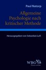 Buchcover Allgemeine Psychologie nach kritischer Methode