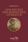 Buchcover Geschichte der römischen Literatur