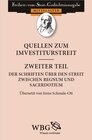 Buchcover Quellen zum Investiturstreit: Schriften über den Streit zwischen Regnum und Sacerdotium
