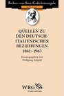 Buchcover Quellen zu den deutsch-italienischen Beziehungen 1861 – 1963