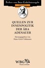 Buchcover Quellen zur Innenpolitik der Ära Adenauer