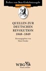 Buchcover Quellen zur deutschen Revolution 1848 – 1849