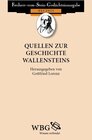 Buchcover Quellen zur Geschichte Wallensteins