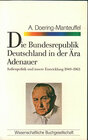 Buchcover Die Bundesrepublik Deutschland in der Ära Adenauer