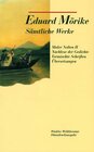 Buchcover Sämtliche Werke / Band II: Maler Nolten (Neufassung) u.a.