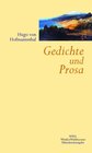 Buchcover Hugo von Hofmannsthal. Gedichte und Prosa