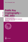 Buchcover Public Key Cryptography - PKC 2003