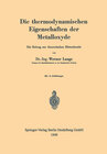 Buchcover Die thermodynamischen Eigenschaften der Metalloxyde