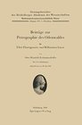 Buchcover Beiträge zur Petrographie des Odenwaldes III: Über Flasergranite und Böllsteiner Gneis (Sitzungsberichte der Heidelberge
