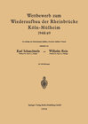 Buchcover Wettbewerb zum Wiederaufbau der Rheinbrücke Köln-Mülheim 1948/49