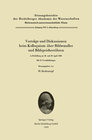 Buchcover Vorträge und Diskussionen beim Kolloquium über Bildwandler und Bildspeicherröhren in Heidelberg am 28. und 29. April 195