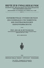 Buchcover Experimentelle Untersuchungen zur Pathologie und Verhütung der Posttraumatischen Sehnenverwachsung