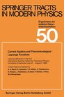 Buchcover Current Algebra and Phenomenological Lagrange Functions