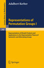 Buchcover Representations of Permutation Groups I