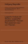 Buchcover Logische Analyse der Struktur ausgereifter physikalischer Theorien ‘Non-statement view’ von Theorien