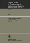 Buchcover Energy, Regional Science and Public Policy