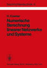 Buchcover Numerische Berechnung linearer Netzwerke und Systeme