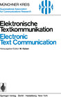 Buchcover Elektronische Textkommunikation / Electronic Text Communication