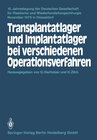 Buchcover Transplantatlager und Implantatlager bei verschiedenen Operationsverfahren