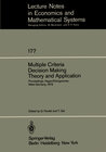 Buchcover Multiple Criteria Decision Making Theory and Application