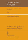 Buchcover Fluid Flow Through Porous Macromolecular Systems