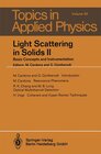 Buchcover Light Scattering in Solids II