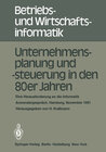 Buchcover Unternehmensplanung und -steuerung in den 80er Jahren