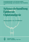 Buchcover Schmerzbehandlung Epidurale Opiatanalgesie