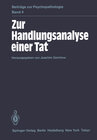 Buchcover Zur Handlungsanalyse einer Tat