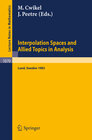Buchcover Interpolation Spaces and Allied Topics in Analysis