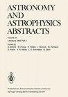 Buchcover Astronomy and Astrophysics Abstracts