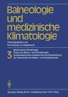 Buchcover Balneologie und medizinische Klimatologie