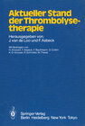 Buchcover Aktueller Stand der Thrombolysetherapie
